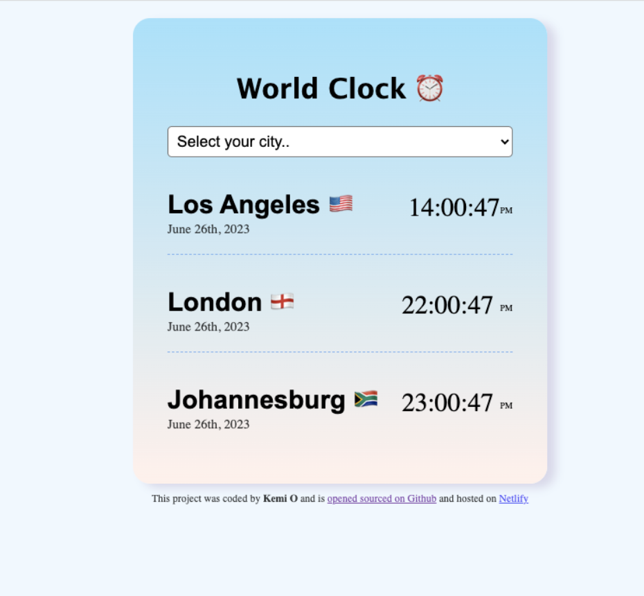 Clock App preview
