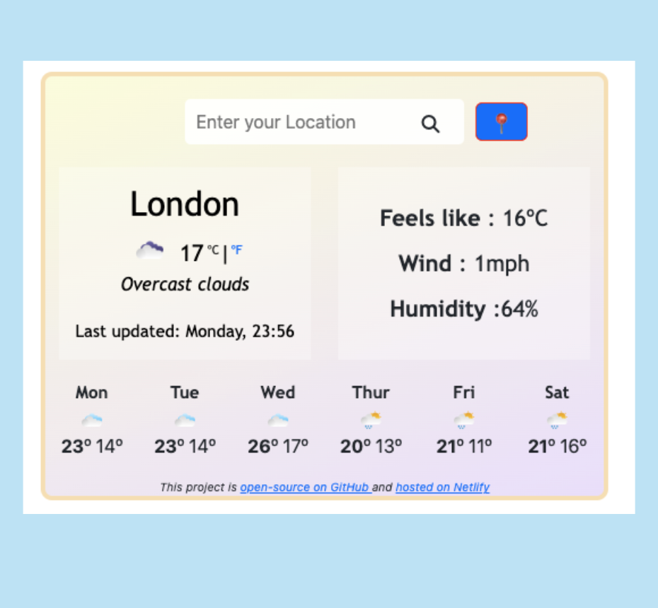 Weather App preview